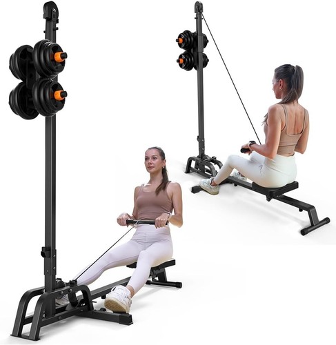 Foldable rowing machine - foldable, lat