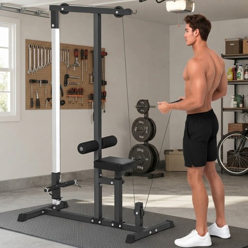 Lat pull down machine - down, with